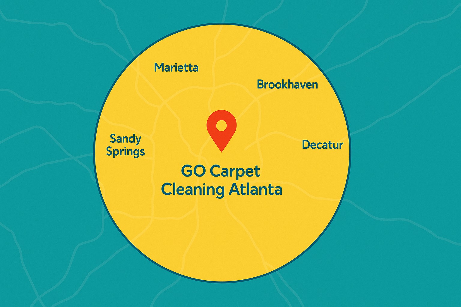 GO Carpet Cleaning Atlanta service area map